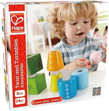 Ігровий набір дерев'яних блоків Закрути Twist and Turnables Hape E0416