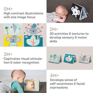 Розвиваюча перекидна книжка пригоди Коали Кіммі Tummy-Time Book Taf Toys 12395
