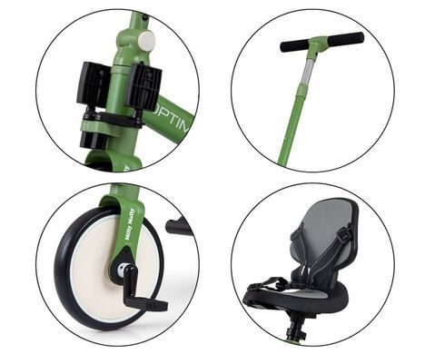Складной трехколесный велосипед 5в1 Optimus Max Green Milly Mally MMOMX01GR