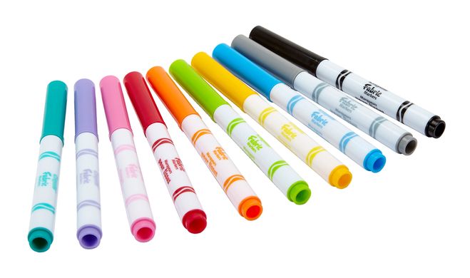 Уцінка. Набір маркерів для малювання на тканині Fabric Markers (10 шт) Crayola 58-8633