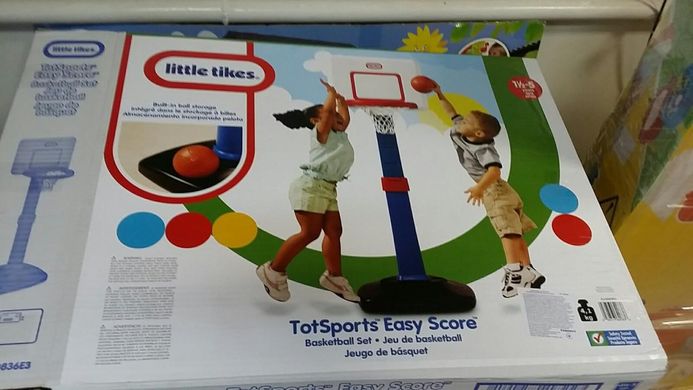 Дитяча складна баскетбольна стійка (76-121 см) з м'ячем TotSports Basketball Set Little Tikes 620836