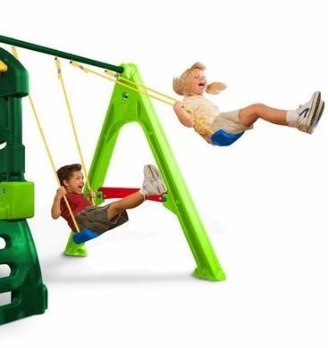 Дитячий ігровий майданчик з гіркою і гойдалками Clubhouse Swing Set Little Tikes 171093