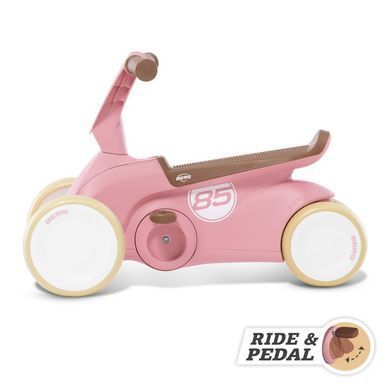 Дитячий велокарт-біговел 2в1 на педалях Berg GO2 Retro Pink 24.50.07.00 рожевий
