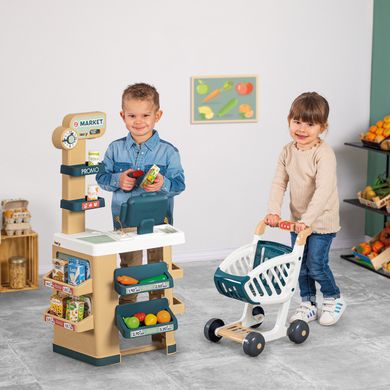 Інтерактивний маркет Toys City Market з візком Smoby 350238 звукові ефекти