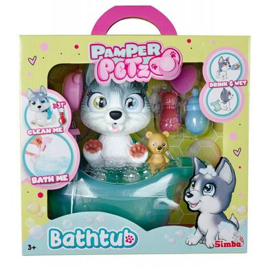 Игровой набор Пампер Пэтс Купание хаски с ванной Pamper Petz Bathtub Simba 5953560