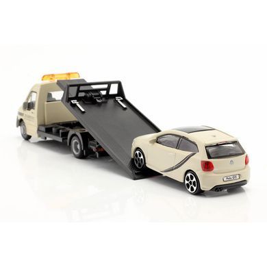 Металева машинка Bburago,Автоперевізник C Автомоделлю Vw Polo Gti Mark 5, 18-31403