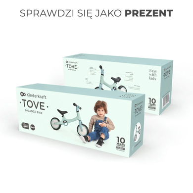 Двухколесный беговел Tove Sommer Mint Kinderkraft KRTOVE00MIN0000 до 25 кг