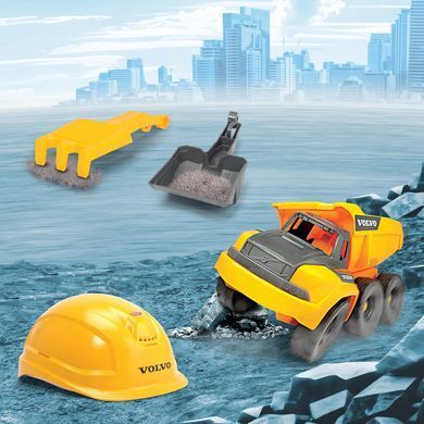 Ігровий набір Volvo Tough Hauler самоскид з каскою Dickie Toys 3729014