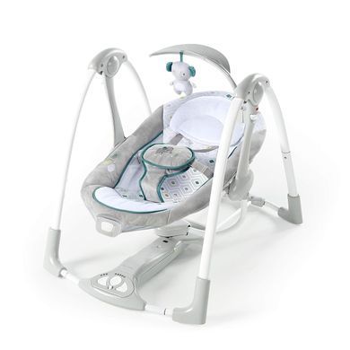 Компактная&nbsp;портативная детская качель-шезлонг 2 в 1 ConvertMe Swing-2-Seat Ingenuity 12055