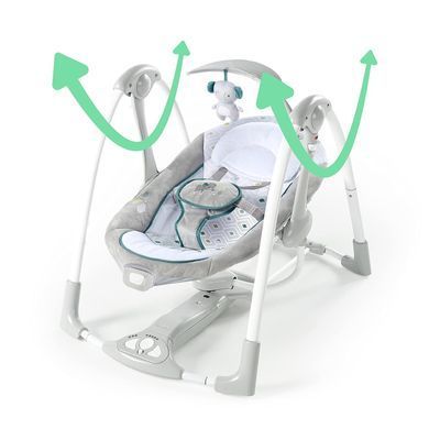Компактная&nbsp;портативная детская качель-шезлонг 2 в 1 ConvertMe Swing-2-Seat Ingenuity 12055