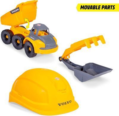 Ігровий набір Volvo Tough Hauler самоскид з каскою Dickie Toys 3729014