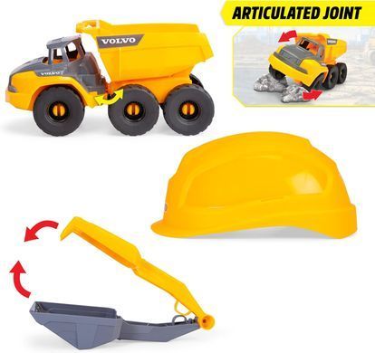 Ігровий набір Volvo Tough Hauler самоскид з каскою Dickie Toys 3729014
