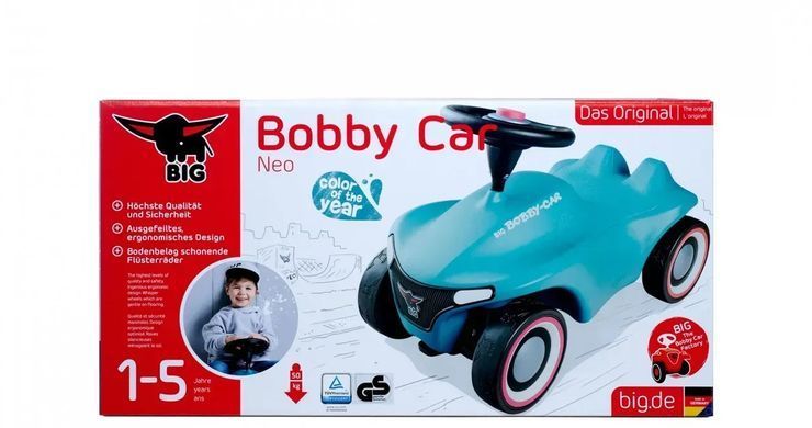 Машинка каталка Big Bobby Car Neo бірюза 56248 від 1 року