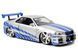 Металлическая машинка 1/24 Fast and Furious 2002 Brian's Nissan Skyline GT-R (BNR34) Jada Toys 9397158314R00