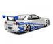 Металлическая машинка 1/24 Fast and Furious 2002 Brian's Nissan Skyline GT-R (BNR34) Jada Toys 9397158314R00