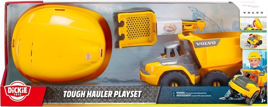Ігровий набір Volvo Tough Hauler самоскид з каскою Dickie Toys 3729014