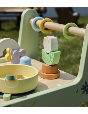 Дерев'яна кухня ходунки 2 в 1 Classic World CW10521 зі знімними колесами