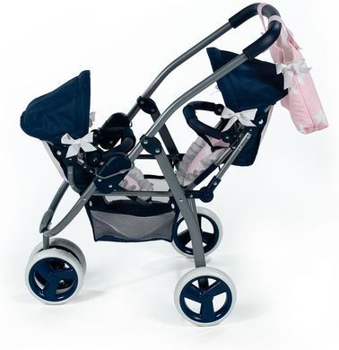 Складаний візок для ляльок близнюків 2 в 1 Carlota Collection La Nina 04212
