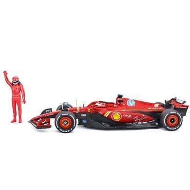 Металлическая машинка с фигуркой Ferrari SF-24 (2024) Bburago 18-26823 (1:24)