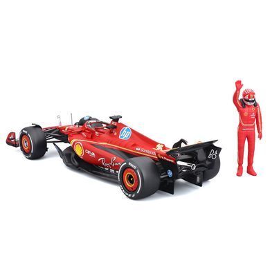 Металлическая машинка с фигуркой Ferrari SF-24 (2024) Bburago 18-26823 (1:24)