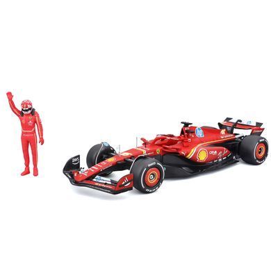 Металлическая машинка с фигуркой Ferrari SF-24 (2024) Bburago 18-26823 (1:24)