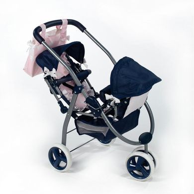 Складаний візок для ляльок близнюків 2 в 1 Carlota Collection La Nina 04212