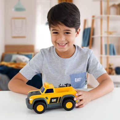 Уценка Машинка-трансформер 2в1 пикап-самосвал CAT Truck Constructors Dump Truck Funrise 83193 свет и звук