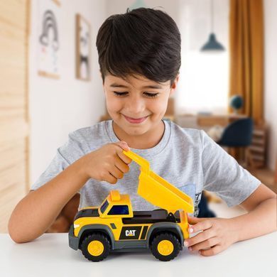 Уценка Машинка-трансформер 2в1 пикап-самосвал CAT Truck Constructors Dump Truck Funrise 83193 свет и звук