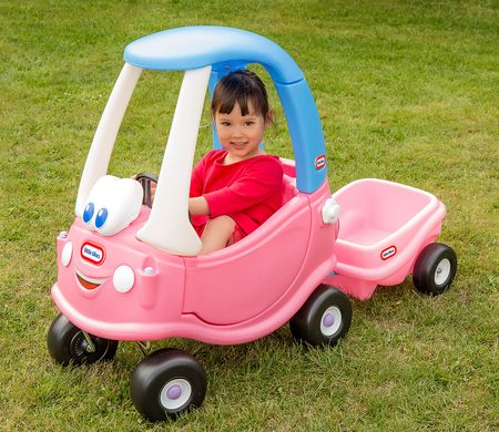 Прицеп Princess Cozy Coupe Trailer для машинки каталки Little Tikes 621451 розовый