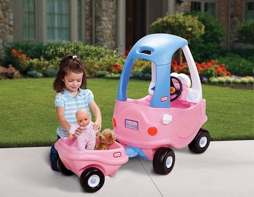 Прицеп Princess Cozy Coupe Trailer для машинки каталки Little Tikes 621451 розовый