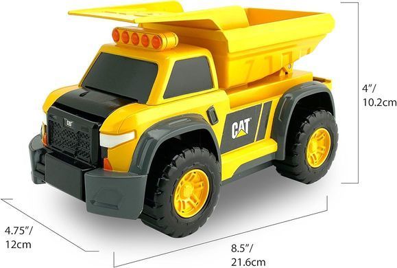 Уценка Машинка-трансформер 2в1 пикап-самосвал CAT Truck Constructors Dump Truck Funrise 83193 свет и звук