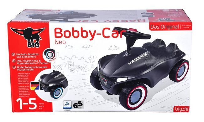Машинка Каталка Нео антрацит Big Bobby Car Neo Anthracite 56243 з накладками на колеса