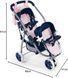 Складаний візок для ляльок близнюків 2 в 1 Carlota Collection La Nina 04212