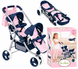 Складаний візок для ляльок близнюків 2 в 1 Carlota Collection La Nina 04212