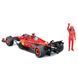 Металлическая машинка с фигуркой Ferrari SF-24 (2024) Bburago 18-26823 (1:24)