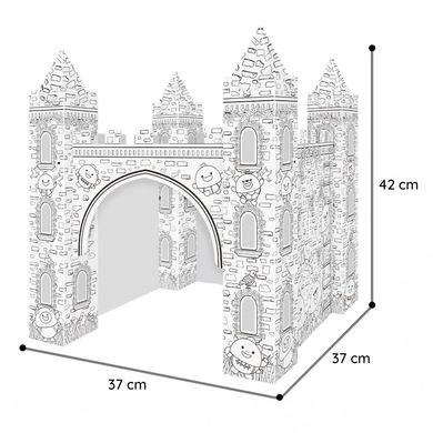 Картонный домик раскраска Замок (6 фломастеров) Woopie 42813