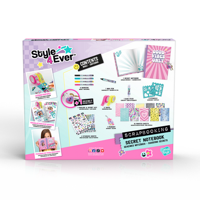 Набор для творчества Style 4 Ever Scrapbooking Secret Portfolio Cкрапбукинг - Дневник для тайн Canal Toys OFG298