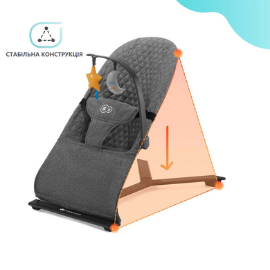 Шезлонг-качалка Kinderkraft Mimi KBMIMI00GRY0000 Grey