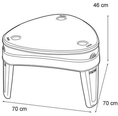 Ігровий стіл-пісочниця 3в1 з кришкою та аксесуарами Feber Casual Play Table FEU14000