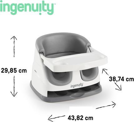 Детское сиденье-бустер Baby Base 2 в 1 Slate Ingenuity 11576
