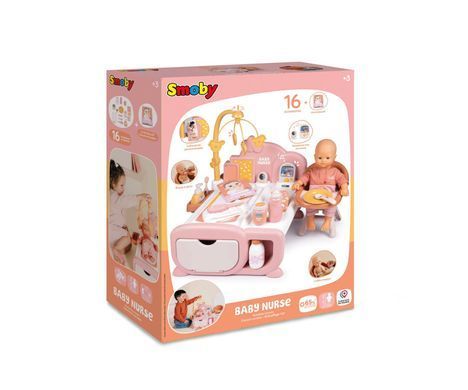 Игровой набор электронный уголок няни 3 в 1 Baby Nurse Smoby 7600220393