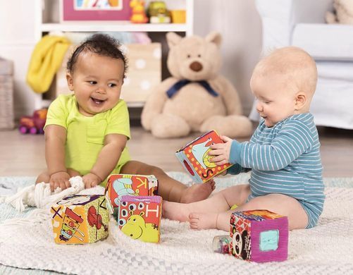 Развивающие мягкие Кубики-Сортеры aBc Block Party B. Toys Battat BX1661Z