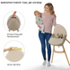Стільчик для годування 2в1 Kinderkraft Fini 2 Beige KHFINI02BEG0000