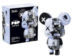 Конструктор JAKI Maker POP Magnet Bear серия Киберпанк мишки Магнитный вайб JK6250-4 серый
