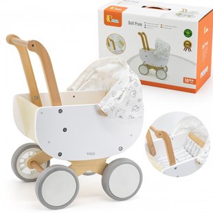 Дерев'яна коляска з люлькою для ляльок  Doll Pram Viga Toys 44719