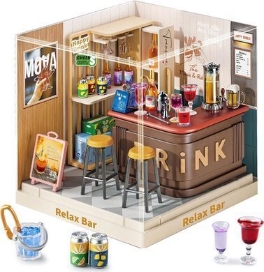 Конструктор-румбокс Mini House серии Интерьер мини-бар Fairy Care Dreamy Bay-Scene Relax Bar 8039
