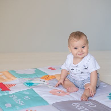 Великий розвиваючий килимок Мої Захоплення I Love Big Mat soft colors Taf Toys 12175 (100х150 см)