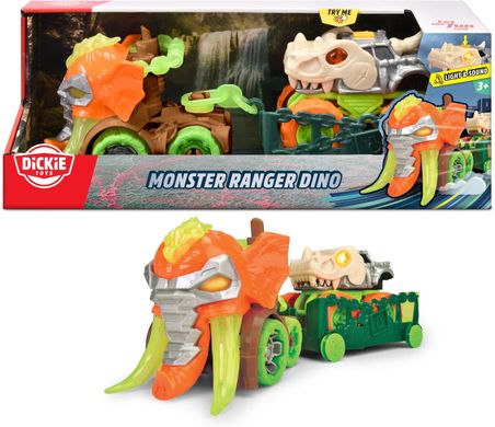 Вантажівка-мамонт Monster Ranger Dino Монстр Рейнджер Діно Dickie Toys 3755005 зі звуком та світлом