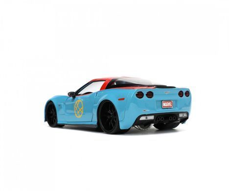 Металева машинка 1:24 Marvel 2006 Chevrolet Corvette Z06 з фігуркою Доктора Стренджа Jada 253225024