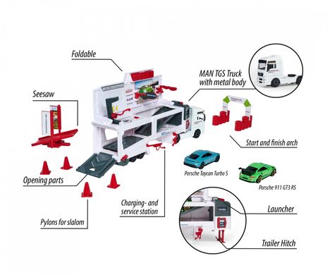 Ігровий набір Трейлер MAN TGX Porsche Majorette 2053304